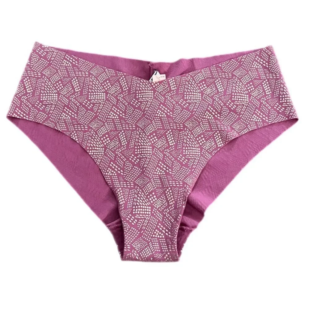 Victorias Secret No Show Seamless Supersoft Hiphugger Panty pink / metallic gold
